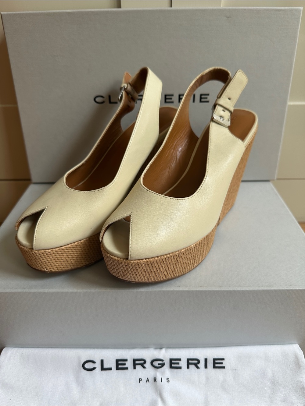CLERGERIE Dylan9 slingback wedge pumps
